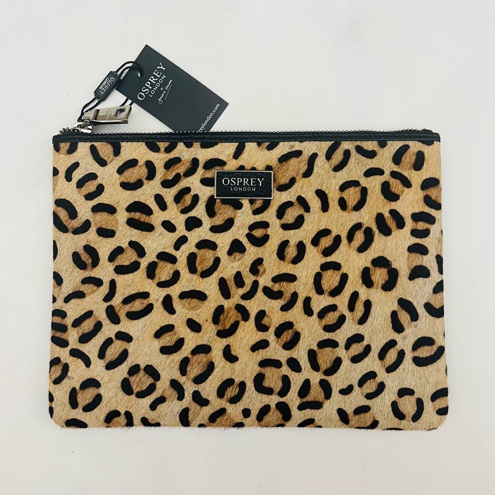 Osprey London leopard Olivia large zip pouch